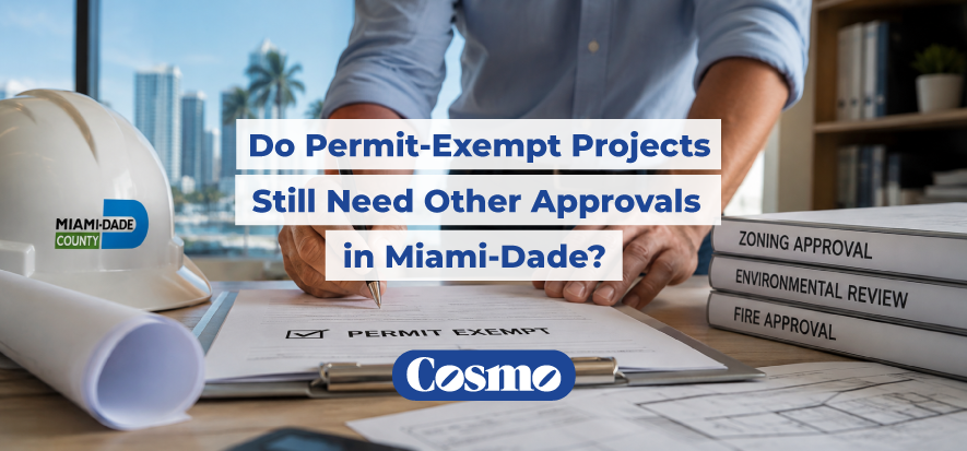 Miami-Dade permit-exempt project documents with zoning and environmental approvals